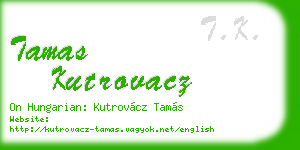 tamas kutrovacz business card